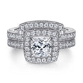 The Violet - Silver Wedding Ring Set