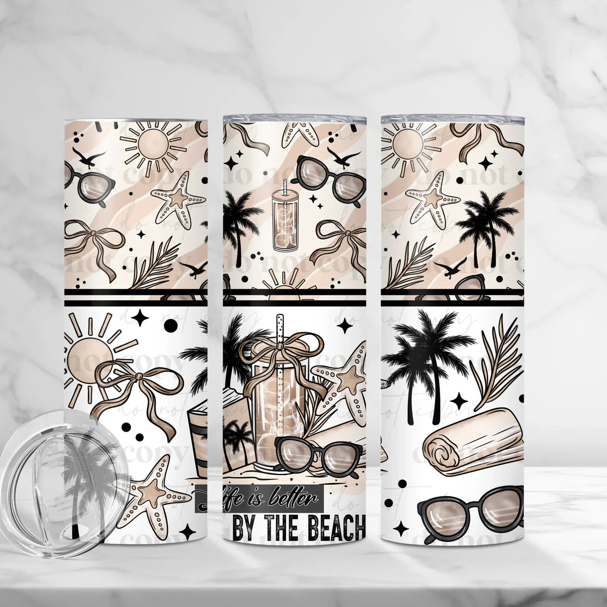 Life is Better by the Beach 20 oz Skinny Tumbler