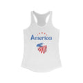 Women's Patriotic Racerback Tank - America Eagle Tee, Fourth of July Celebration Shirt, Summer Casual Wear, Gift for Her, Red White [...]