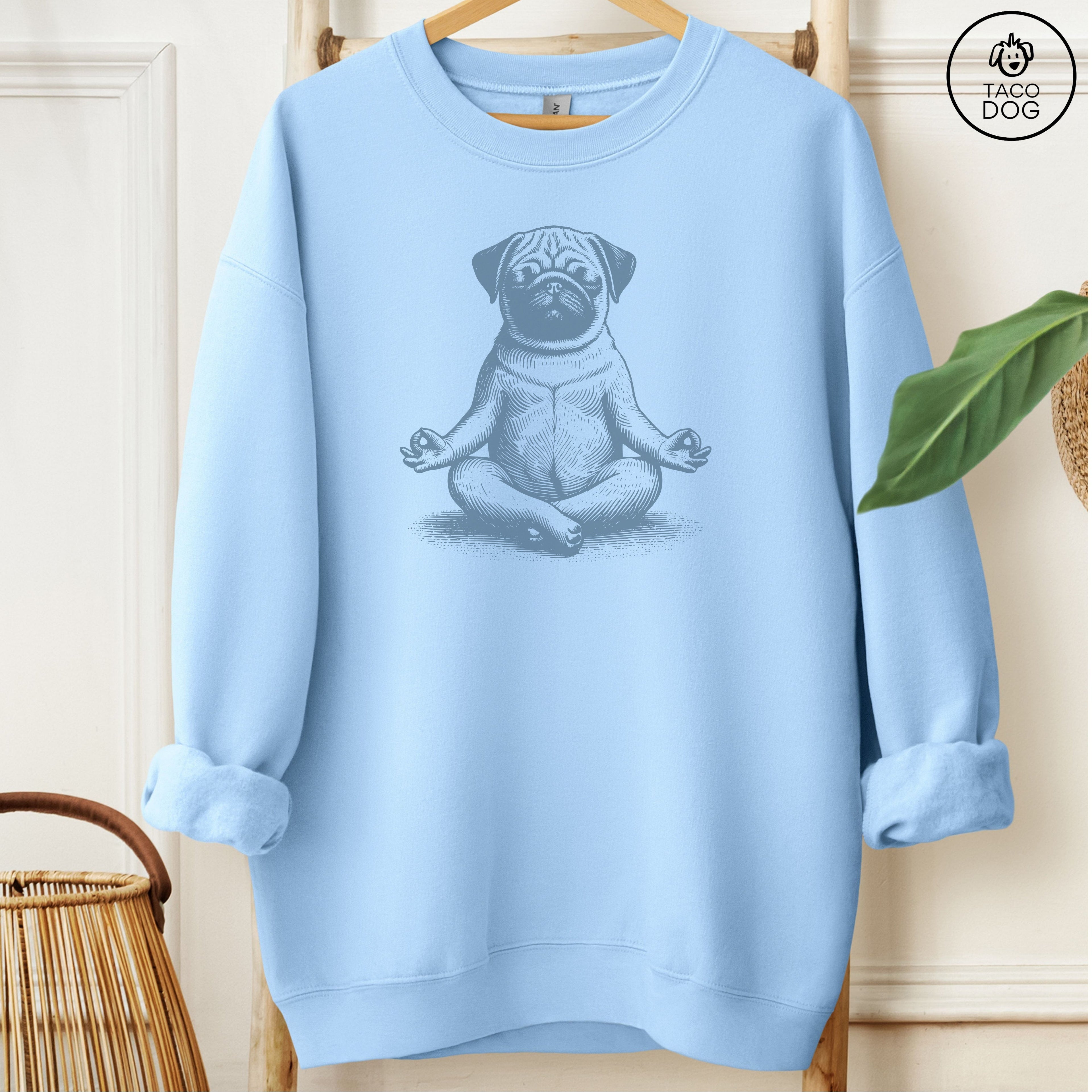 Pug Meditate Yoga Sweatshirt