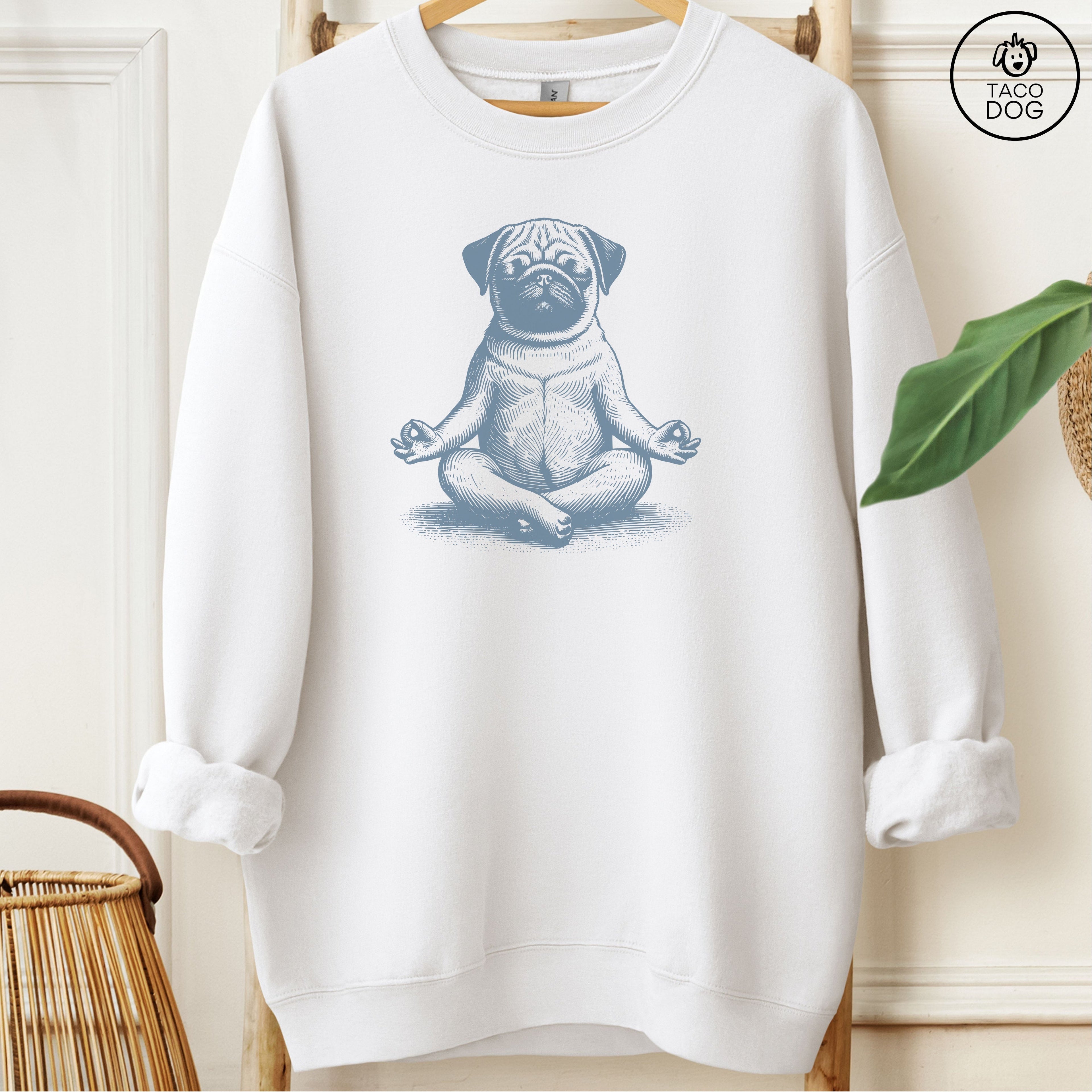 Pug Meditate Yoga Sweatshirt