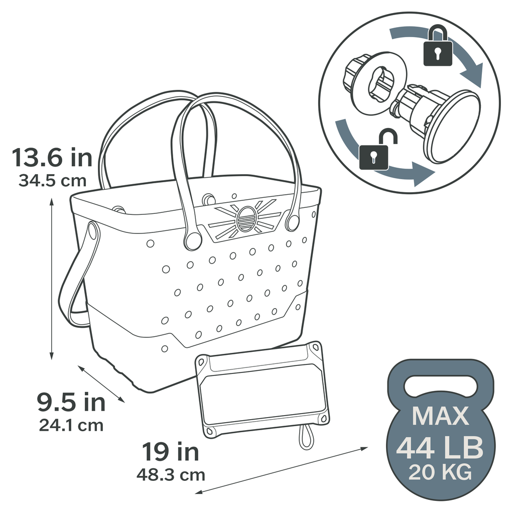 Life is Good Beachcomber Bag Glacier Blue