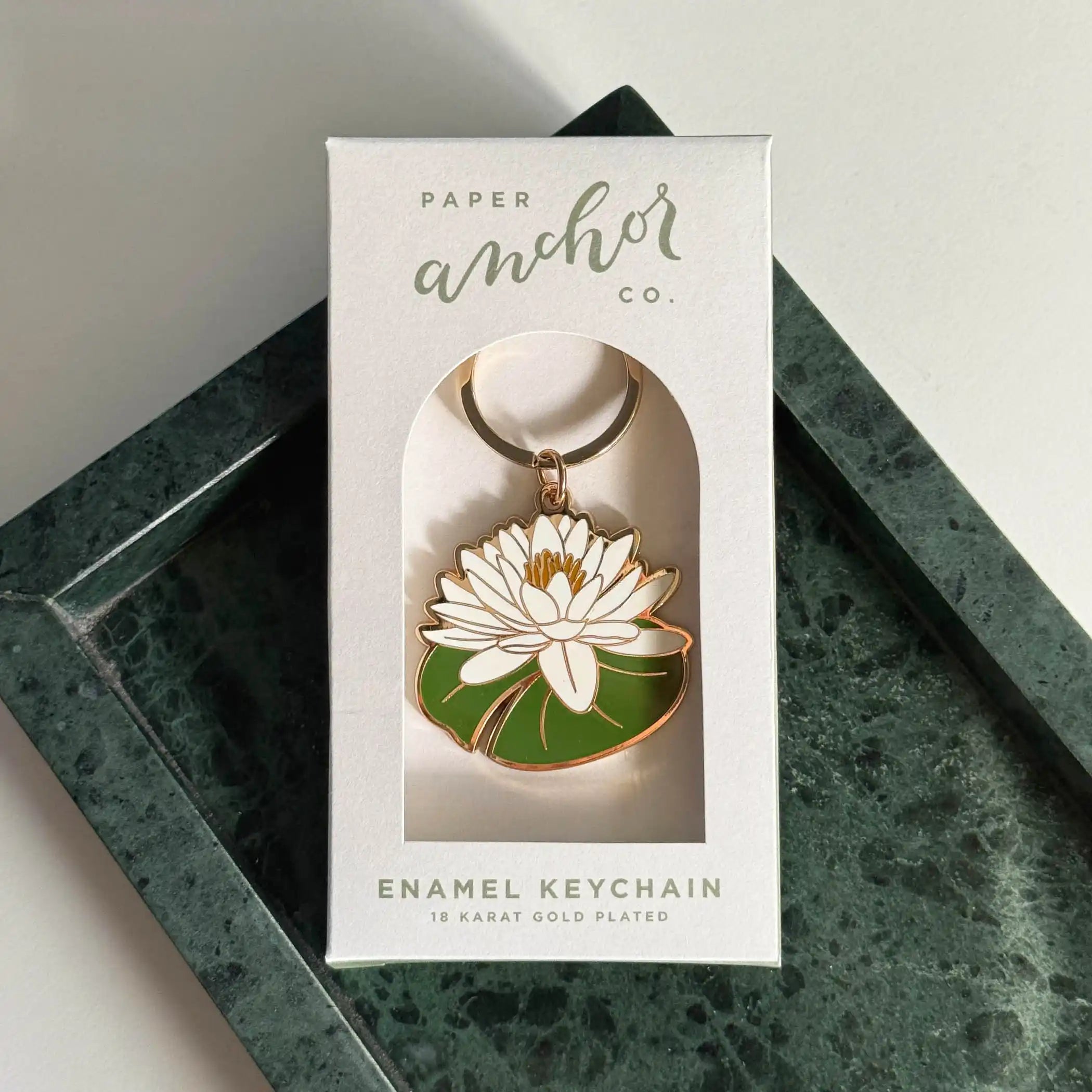 Lillian Water Lily Flower Keychain