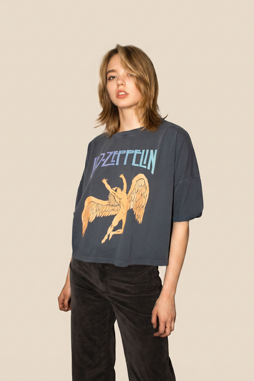 Led Zeppelin Swan Cropped Tee