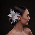 Large White Flower Bridal Hair Comb