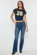 High Rise Bootcut with Crystal Beaded Lace Trim
