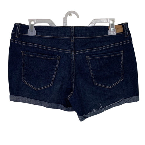 Aeropostale Womens Size 6 Midi Cutoff Dark Wash Stretch Denim Jean Short Shorts