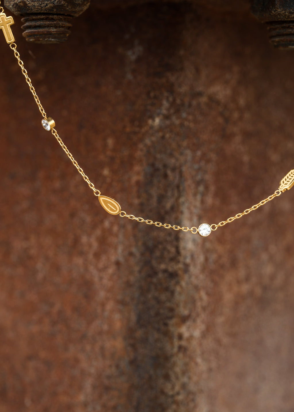 Heart of the Farm Stainless Steel 18k Gold Plated Waterproof Necklace