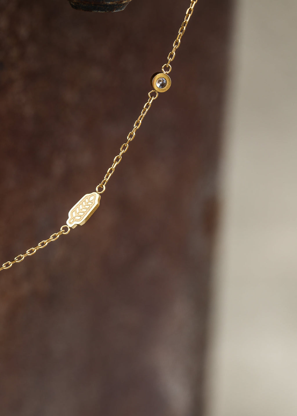 Heart of the Farm Stainless Steel 18k Gold Plated Waterproof Necklace