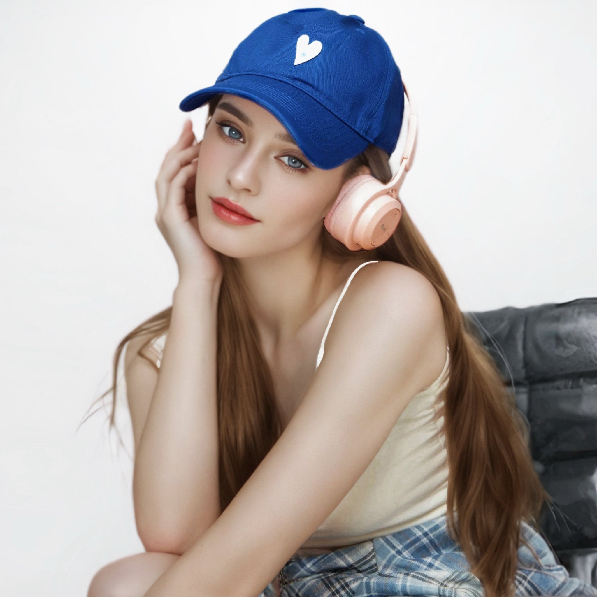 Heart Embroidery Cap