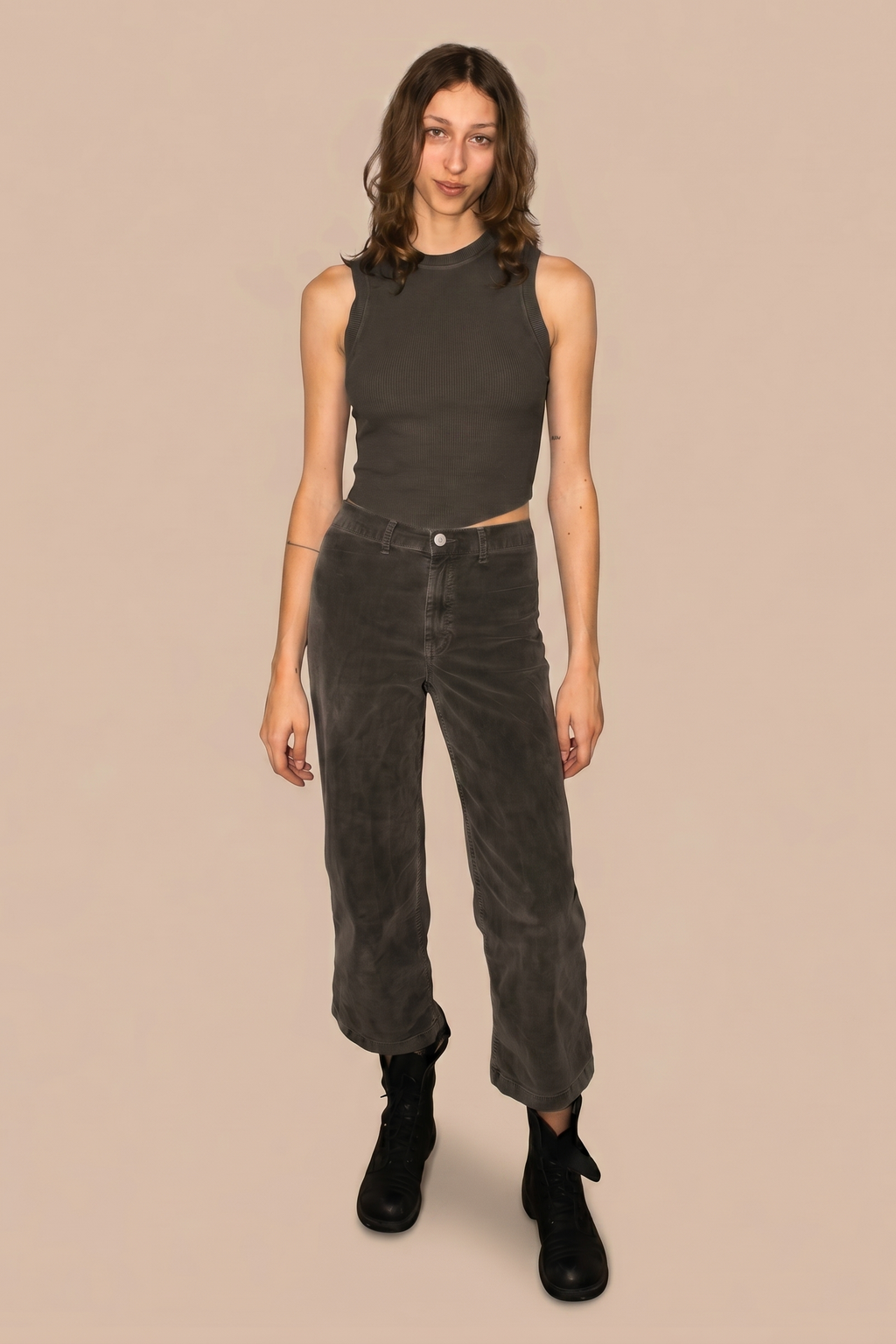 Hemp Rib Tank - Vintage Black