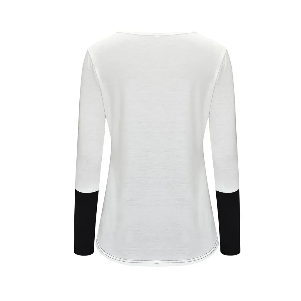 Maternity Nursing T-Shirt with Stitching and Long Sleeves - # NURSGA11110102