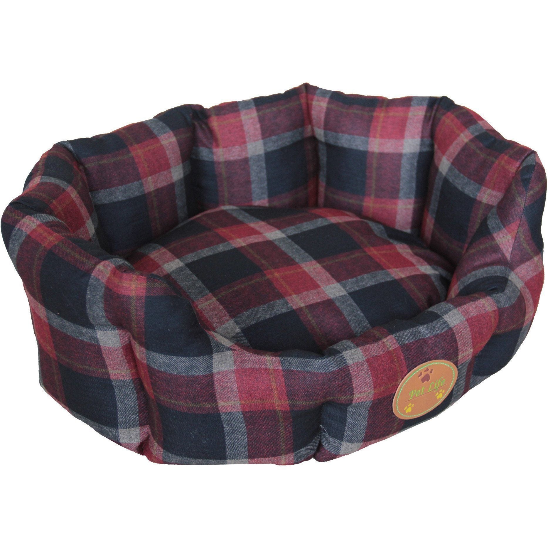 Pet Life ® 'Wick-Away' Wick-proof Nano-Silver and Anti-Bacterial Water Resistant Rounded Circular Pet Dog Bed Lounge